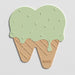 Green Ice Cream Cone Shaped Dog Food Placemat