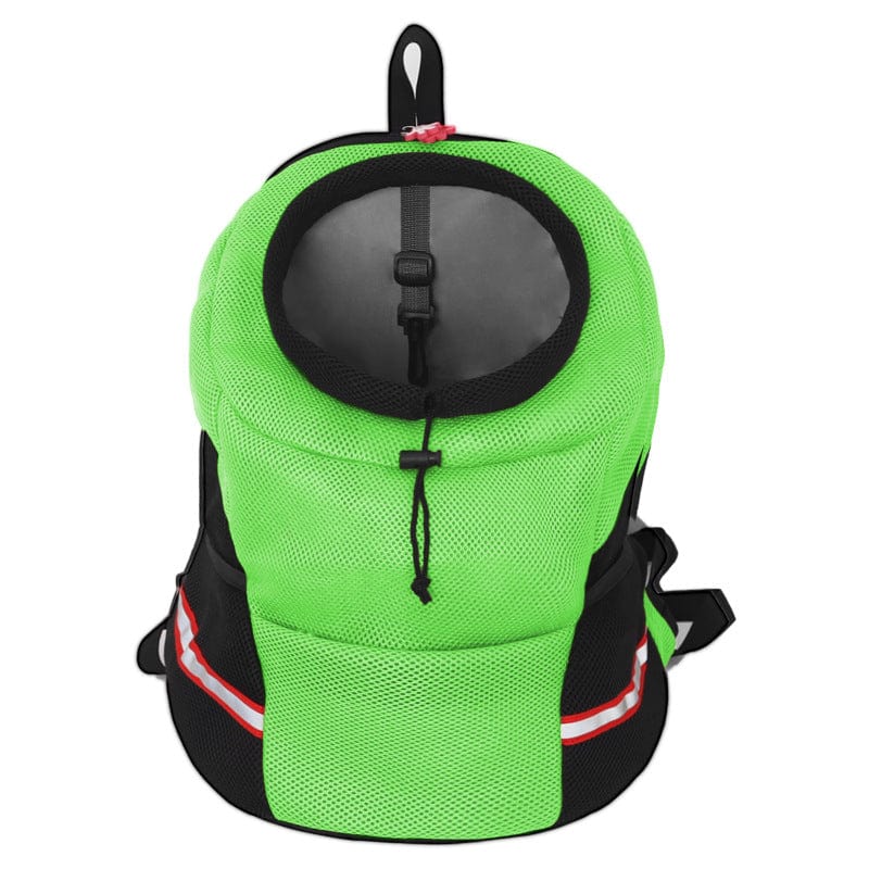 Green / L Dog Backpack Portable Travel Hiking Bags For Pet