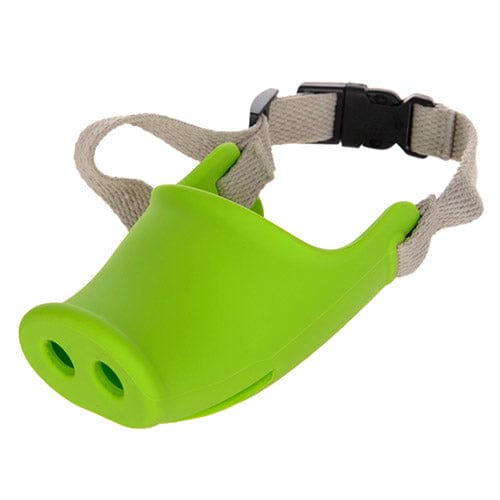 Green / M Pig Mouth Shaped Dog Muzzle