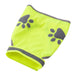 Green / S Safety Reflective Paw Print Dog Vest