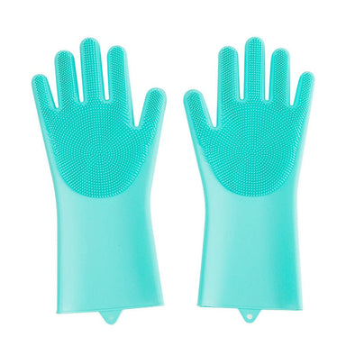 Green Silicone Dog Grooming Hair Comb Puppy Brush Glove Bath Cleaning Brushes Small Dog Cat Massage Pet Grooming Gloves