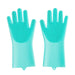 Green Silicone Dog Grooming Hair Comb Puppy Brush Glove Bath Cleaning Brushes Small Dog Cat Massage Pet Grooming Gloves