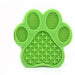 Green Silicone Paw Shaped Dog Licking Mat