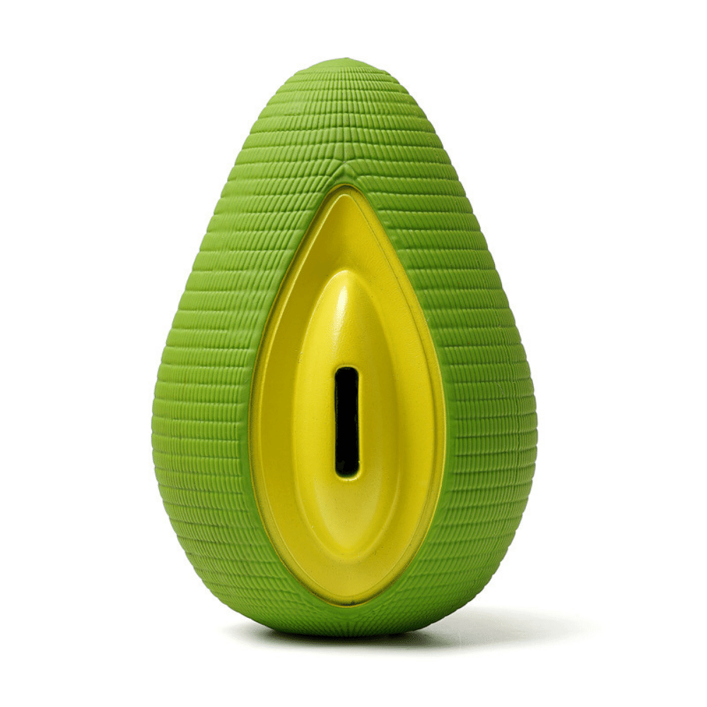 Green Treat Dispensing Avocado Dog Chew Toy