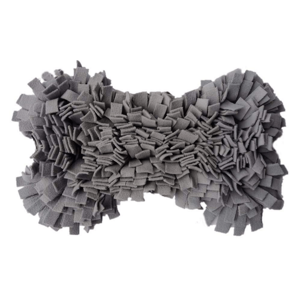 Grey Bone Dog Bone Shaped Snuffle Mat