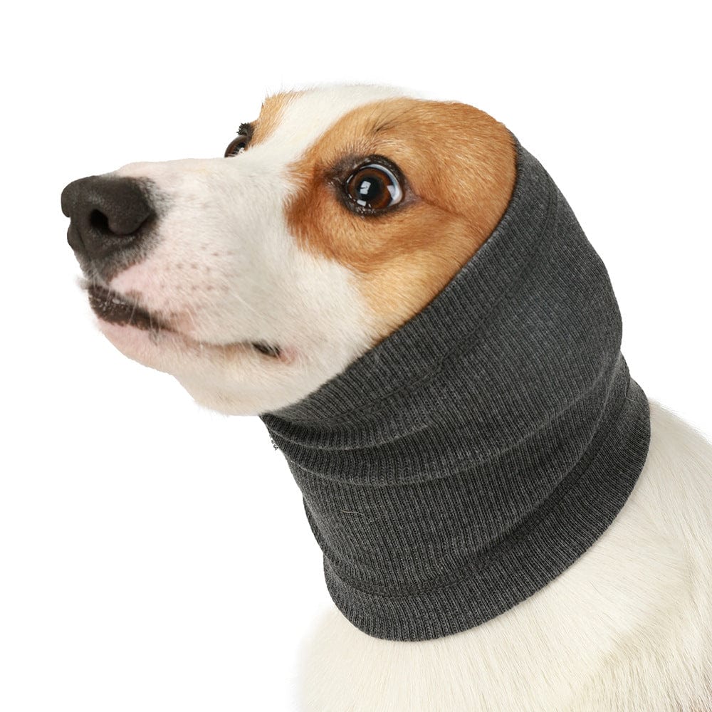 Grey / S Simple Pet Dog Comfort Headgear Bib