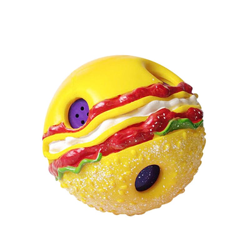 Hamburger Ball Dog Squeaky Toy