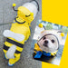 Hooded Bumble Bee Dog Raincoat