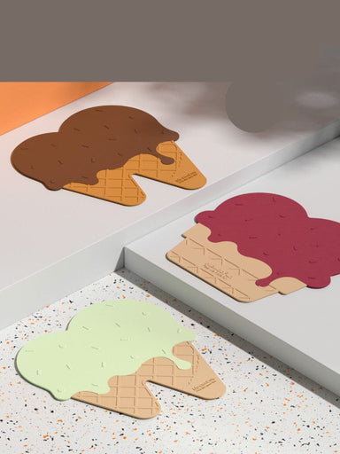 Ice Cream Cone Shaped Dog Food Placemat