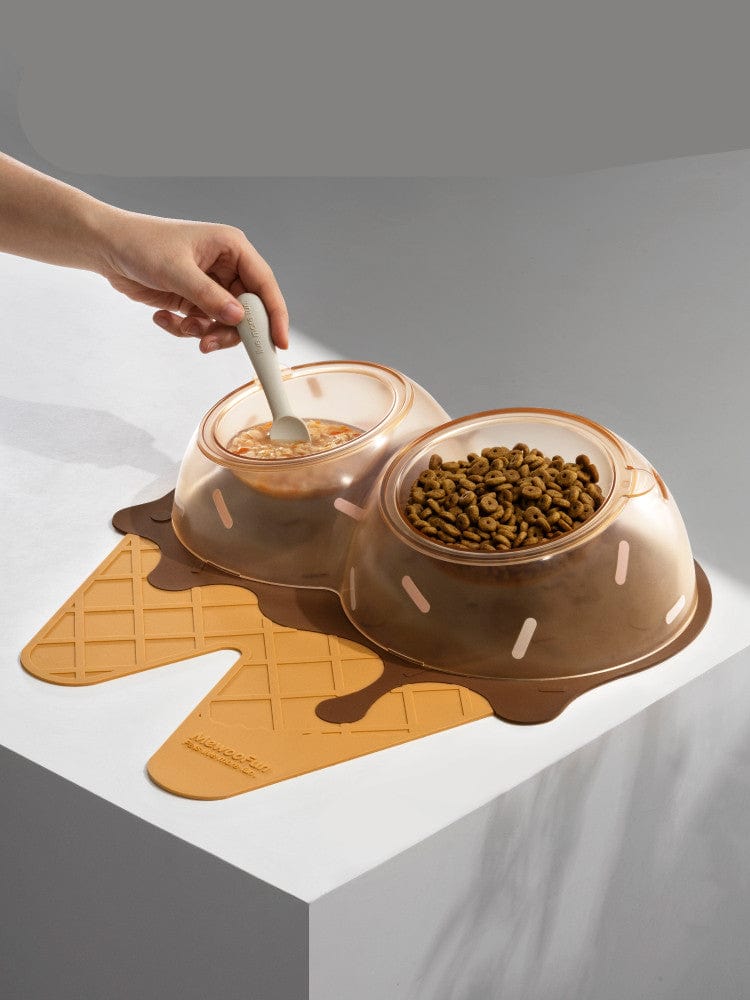 Ice Cream Cone Shaped Dog Food Placemat