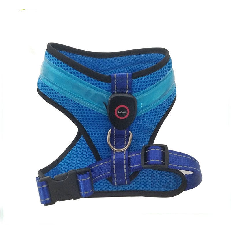 Illuminated Dog Vest LED Pet Chest Harness USB Charging