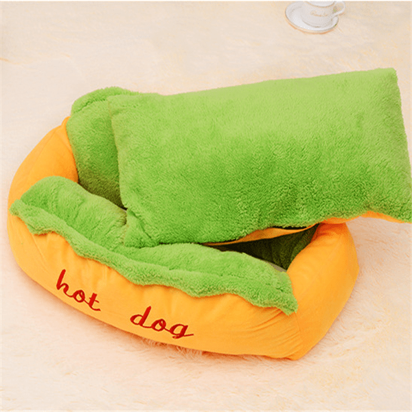 Indoor Hot Dog Shaped Dog Bed