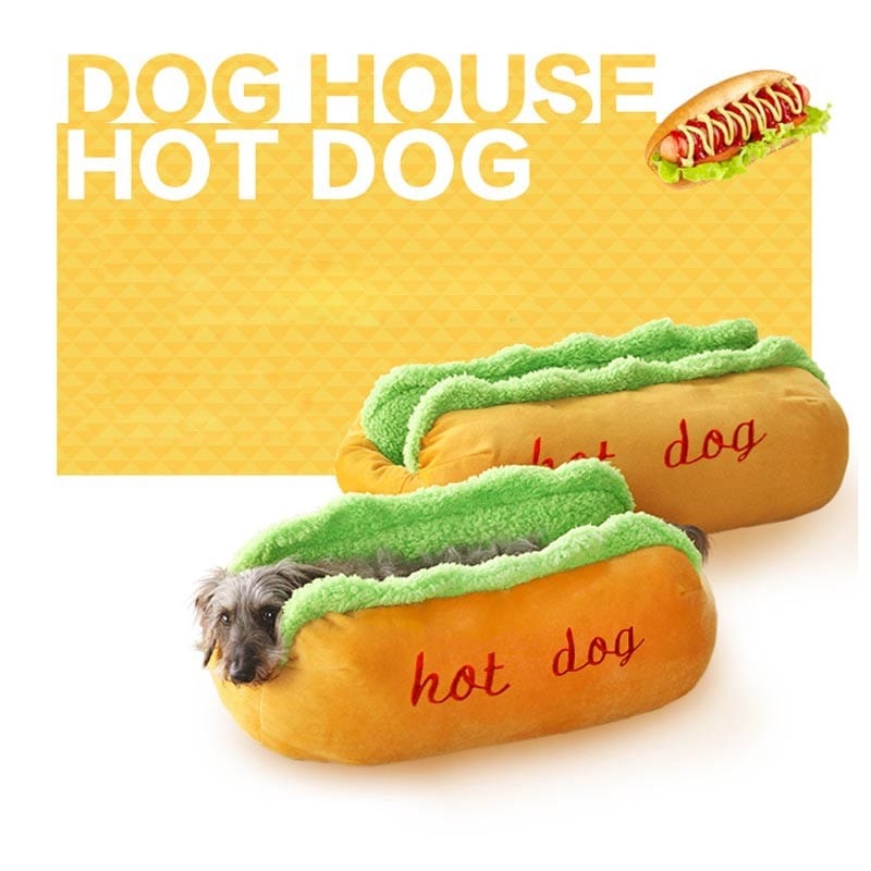 Indoor Hot Dog Shaped Dog Bed