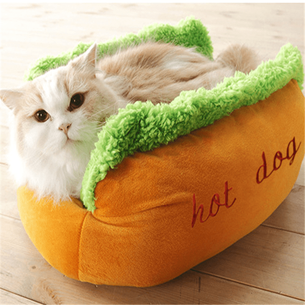 Indoor Hot Dog Shaped Dog Bed