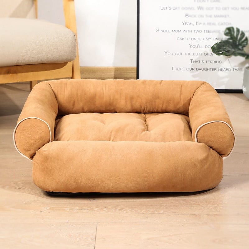 Khaki / 2XL Dog Sofa Bed Sleeping Bag Kennel Cat Puppy Sofa Bed Pet House Winter Warm Beds Cushion