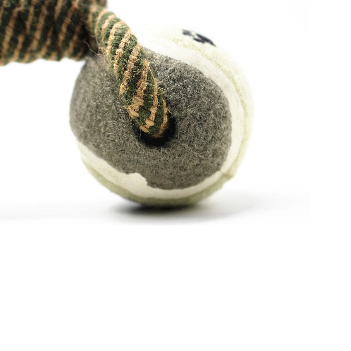 Khaki Cotton Rope Tennis Dumbbell Dog Toy