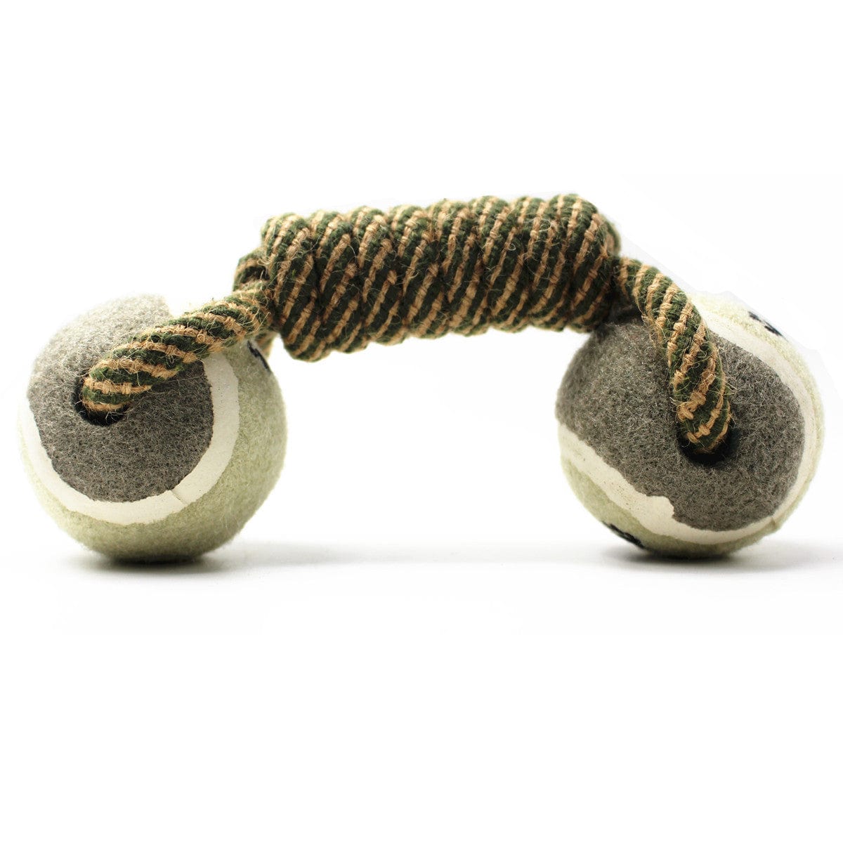 Khaki Cotton Rope Tennis Dumbbell Dog Toy