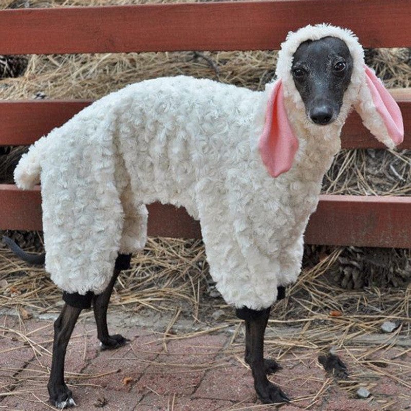 Large Dog Pet Clothes Cute And Funny Cross Dress Rabbit Ears Imitation Lamb Fur