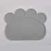 Light Grey Silicone Paw Shaped Dog Food Placemat