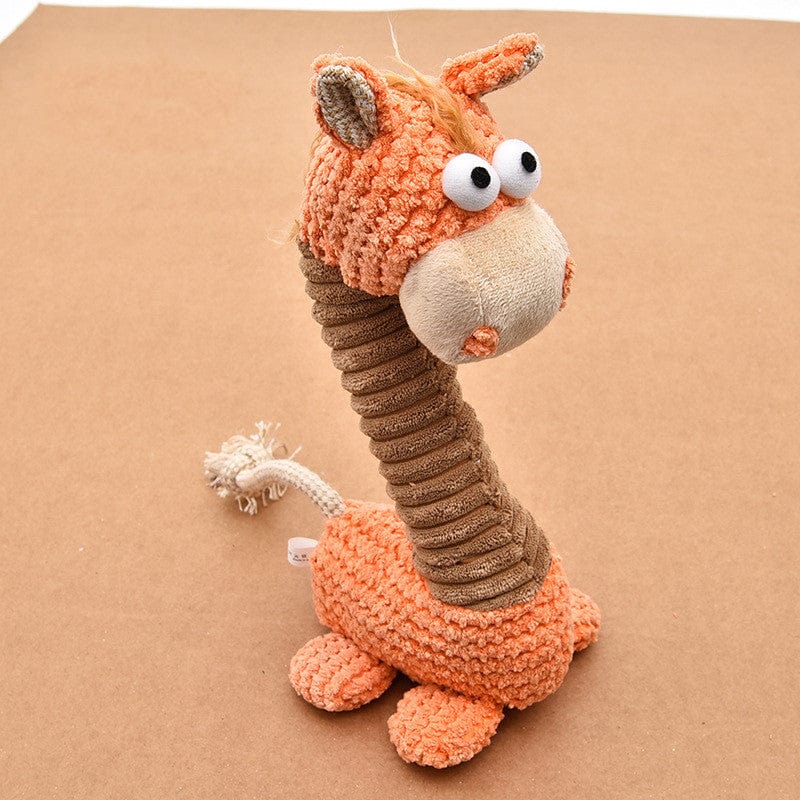 Orange / 22x10x25 Plush toy giraffe cats and dogs pet toys