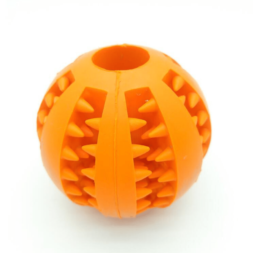 Orange / 5cm Teeth Cleaning Treat Ball Dog Chew Toy