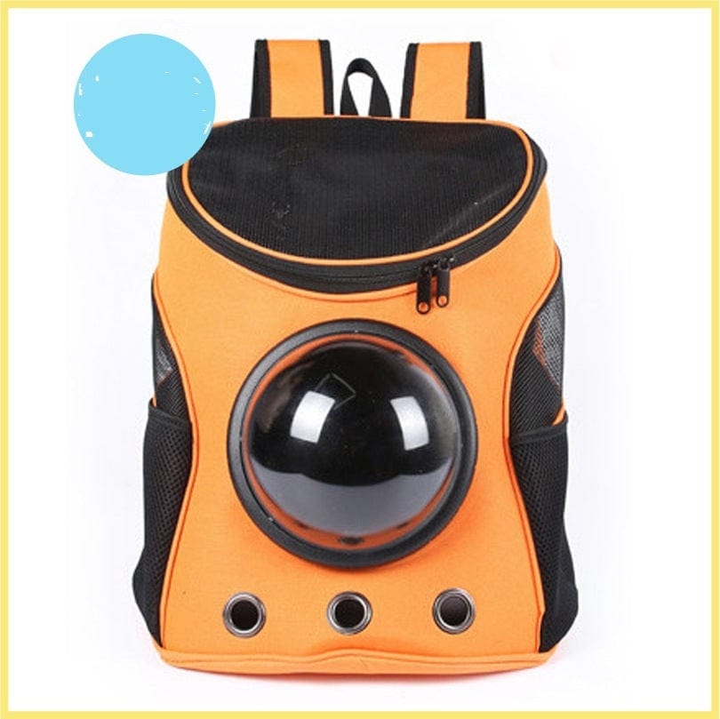 Orange A Large-capacity Pet Space Capsule Cat And Dog Outdoor Strap Backpack