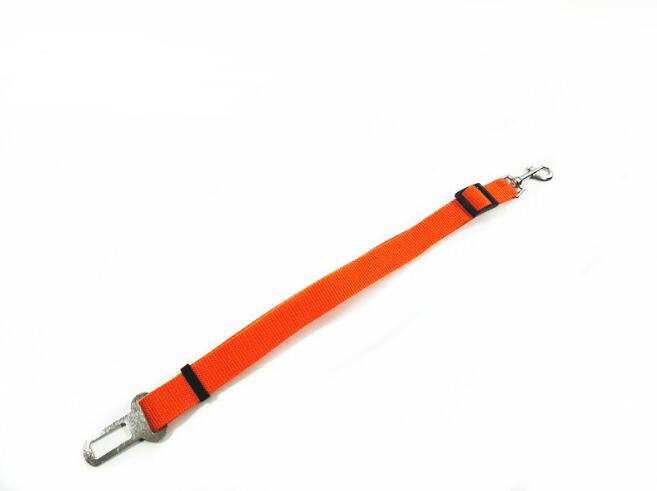 Orange Car Seat Belt Clip Dog Leash