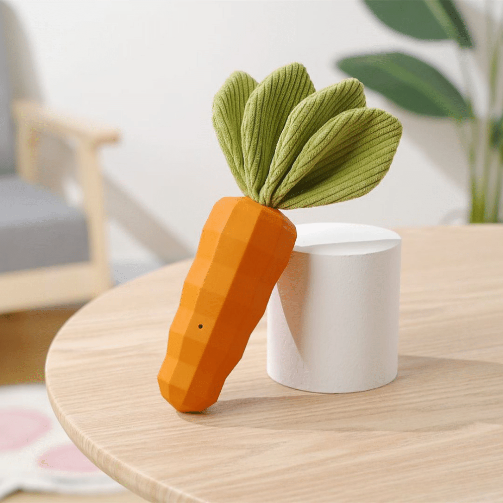 Orange Carrot Pet Bite-resistant Vocal Rubber Toy