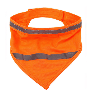 Orange / L Safety Reflective Fluorescent Dog Bandana