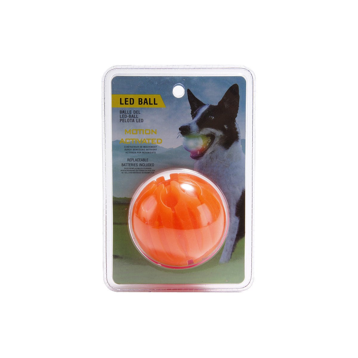 Orange / M LED glowing pet dog biting ball