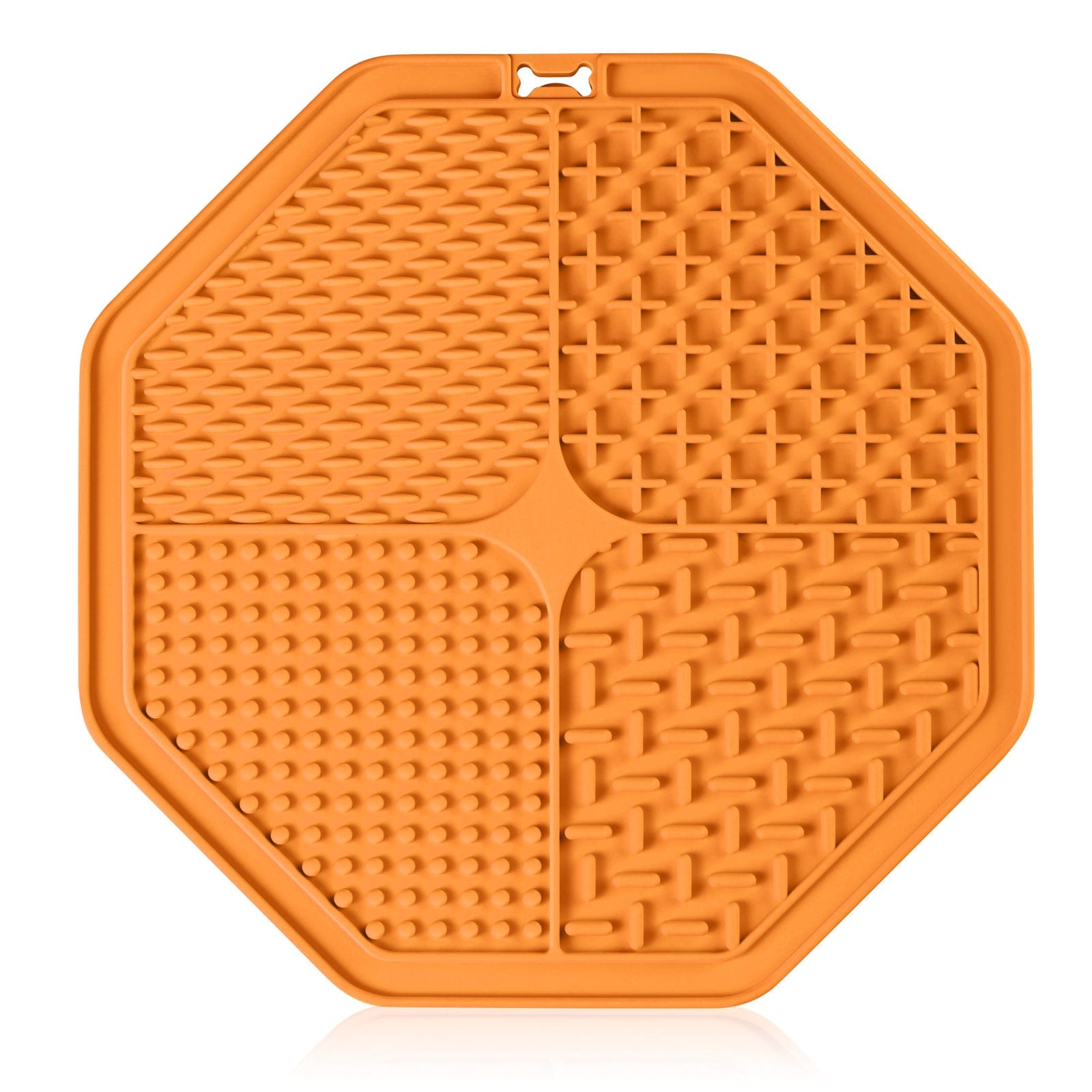 Orange Pet 4 In 1 Silicone Slow Food Bowl With Suction Pad