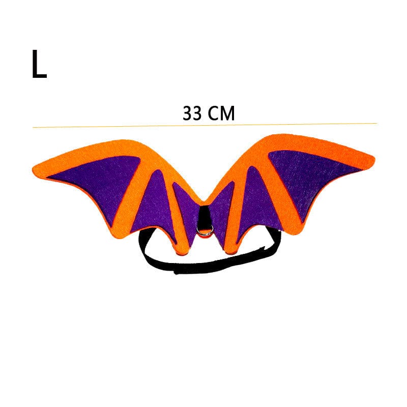 Orange wings / L Pet Bat Wings Festival Funny Dog Bow Tie