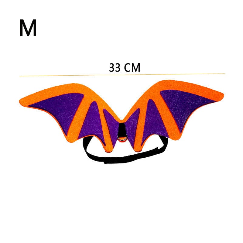 Orange wings / M Pet Bat Wings Festival Funny Dog Bow Tie