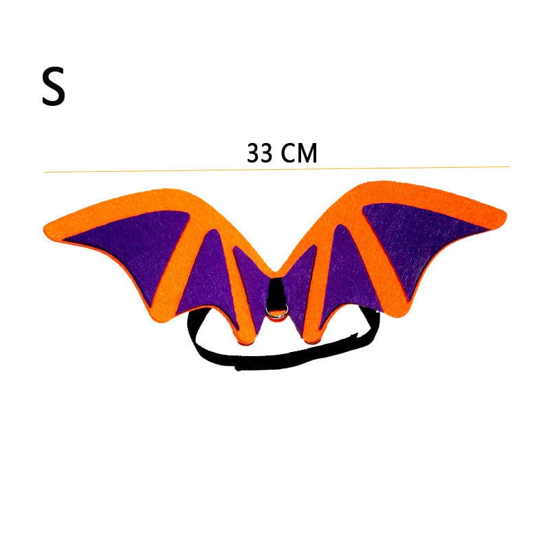 Orange wings / S Pet Bat Wings Festival Funny Dog Bow Tie