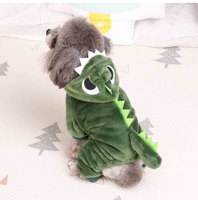 Pet Clothing Thickened Warmth Dinosaur Transform