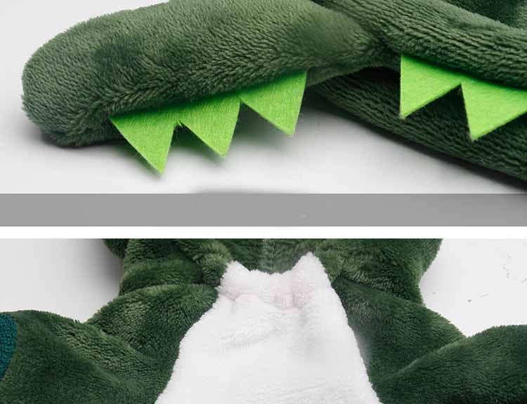 Pet Clothing Thickened Warmth Dinosaur Transform