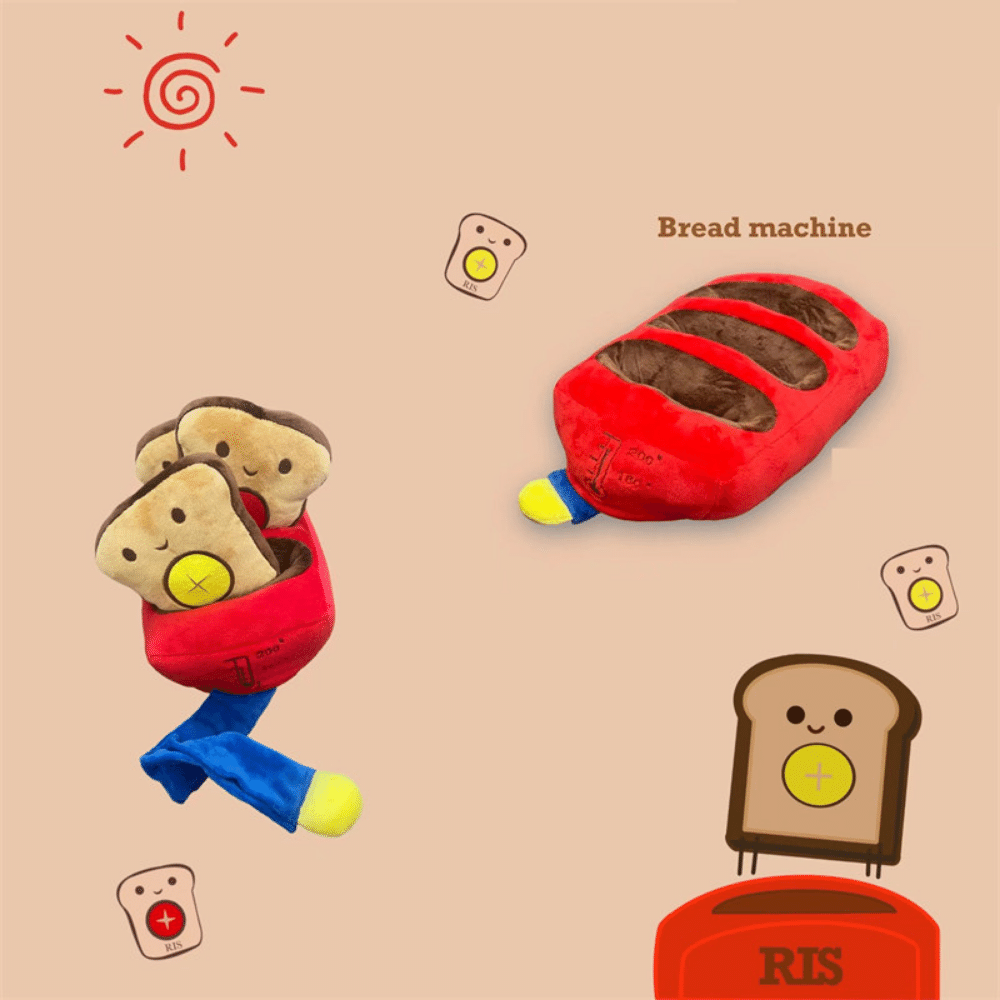 Pet Dog Bread Machine Plush Toy Hide Food Molar