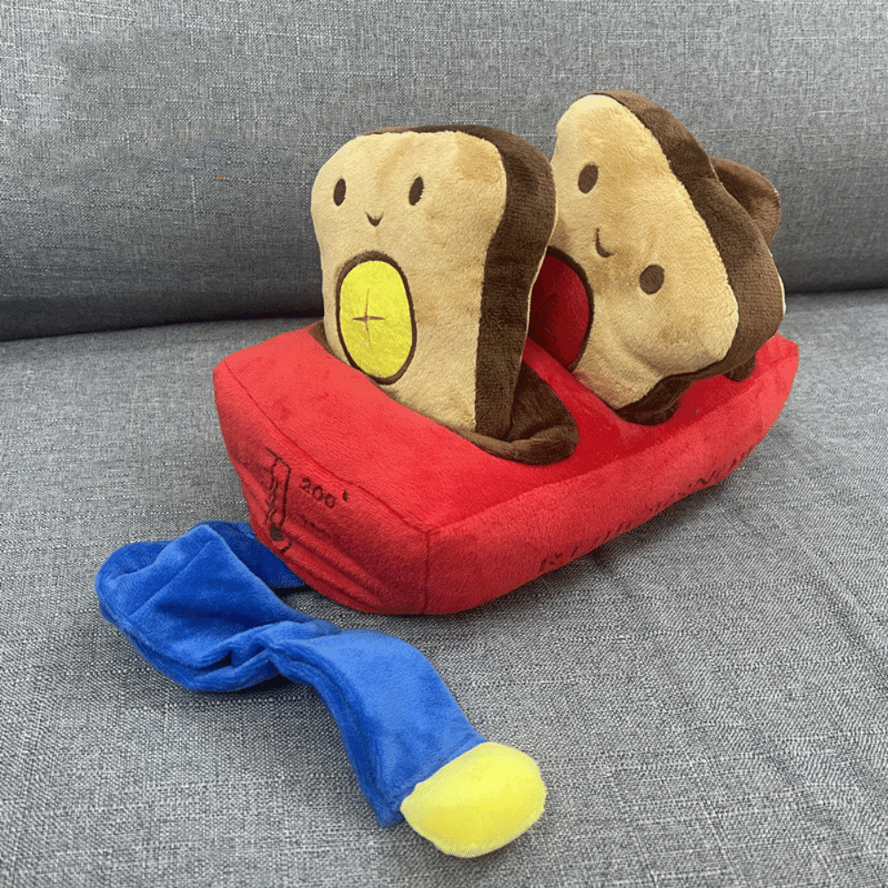 Pet Dog Bread Machine Plush Toy Hide Food Molar