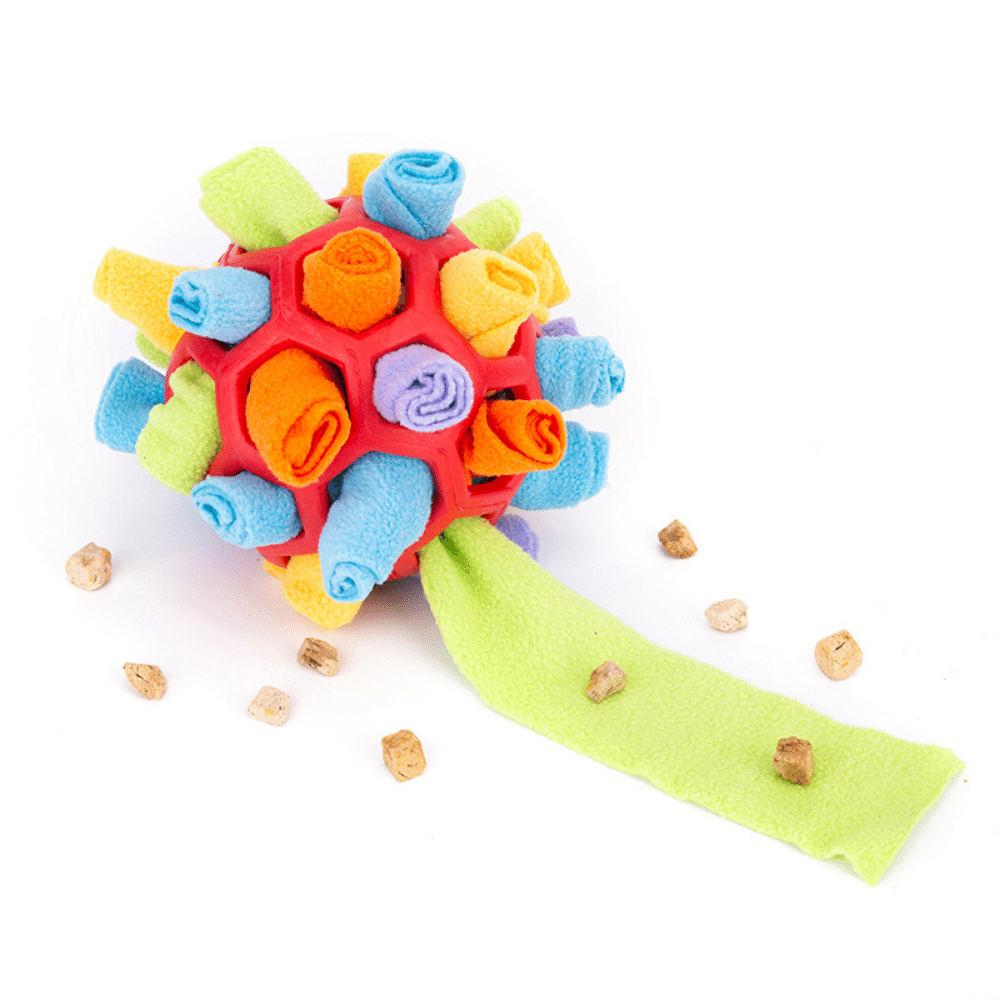 Pet Dog Sniff & Snack Puzzle Ball Train'n'Treat Snuffle Ball Canine Enrichment Nose Pad Toys