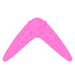 Pink Boomerang Shaped Dog Chew Toy