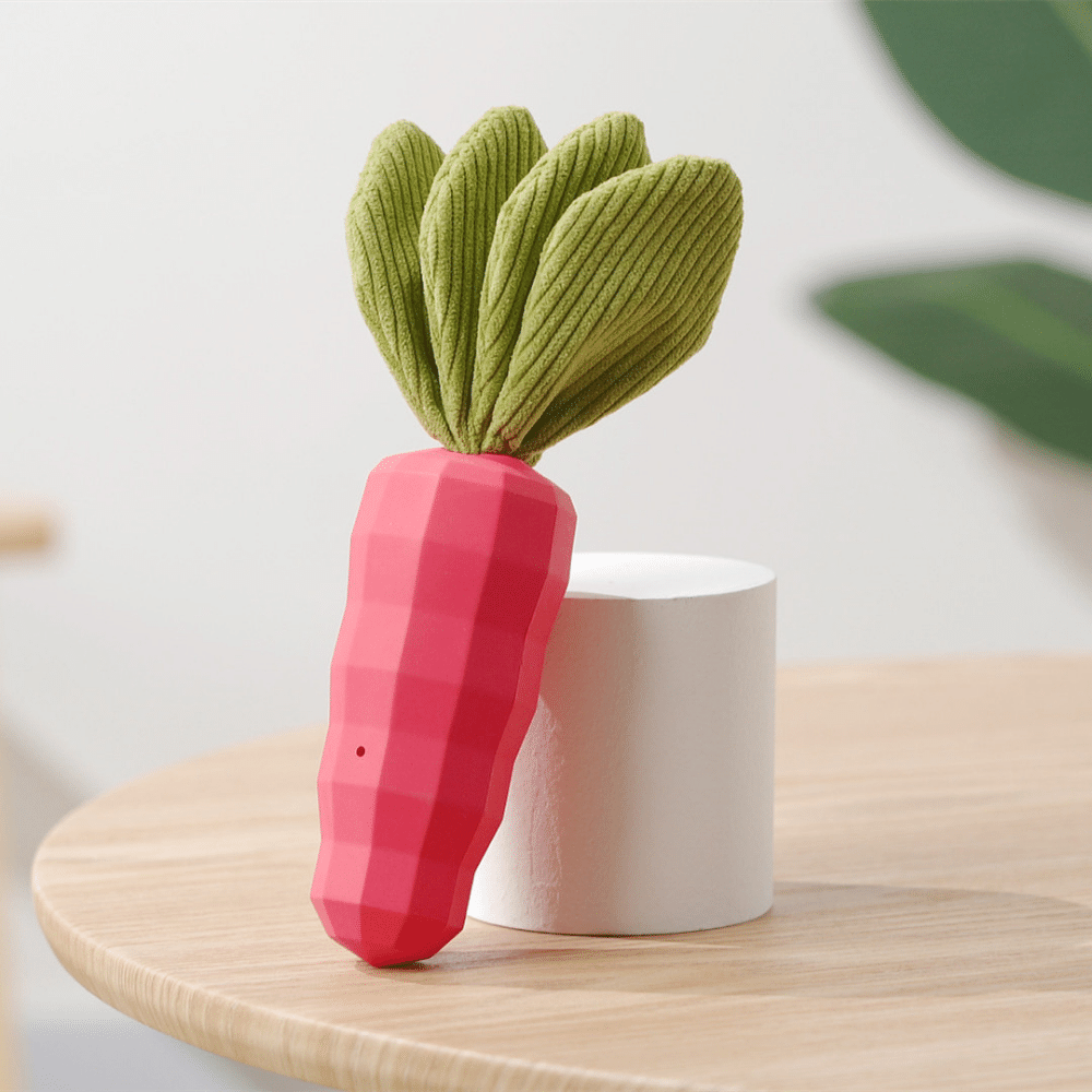 Pink Carrot Pet Bite-resistant Vocal Rubber Toy