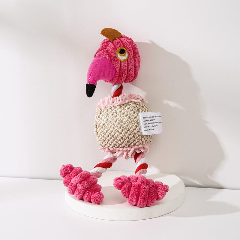 Pink flamingo Dog Toy Plush Donkey Chewing Toy