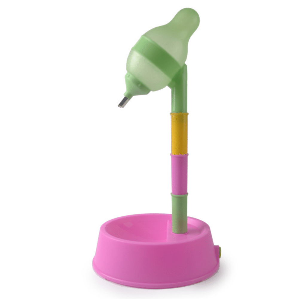 Pink Height Adjustable Dog Standing Water Dispenser