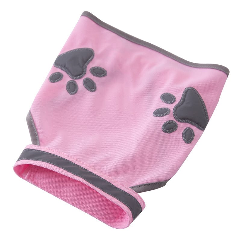 Pink / M Safety Reflective Paw Print Dog Vest