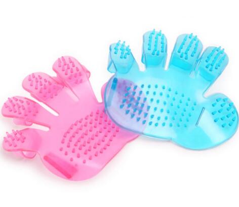 Pink Pet finger grooming brush massage, hand brush cat, dog bath brush beauty, pet cleaning supplies wholesale