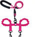 Pink Reflective Double Bungee Dog Leash