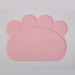 Pink Silicone Paw Shaped Dog Food Placemat