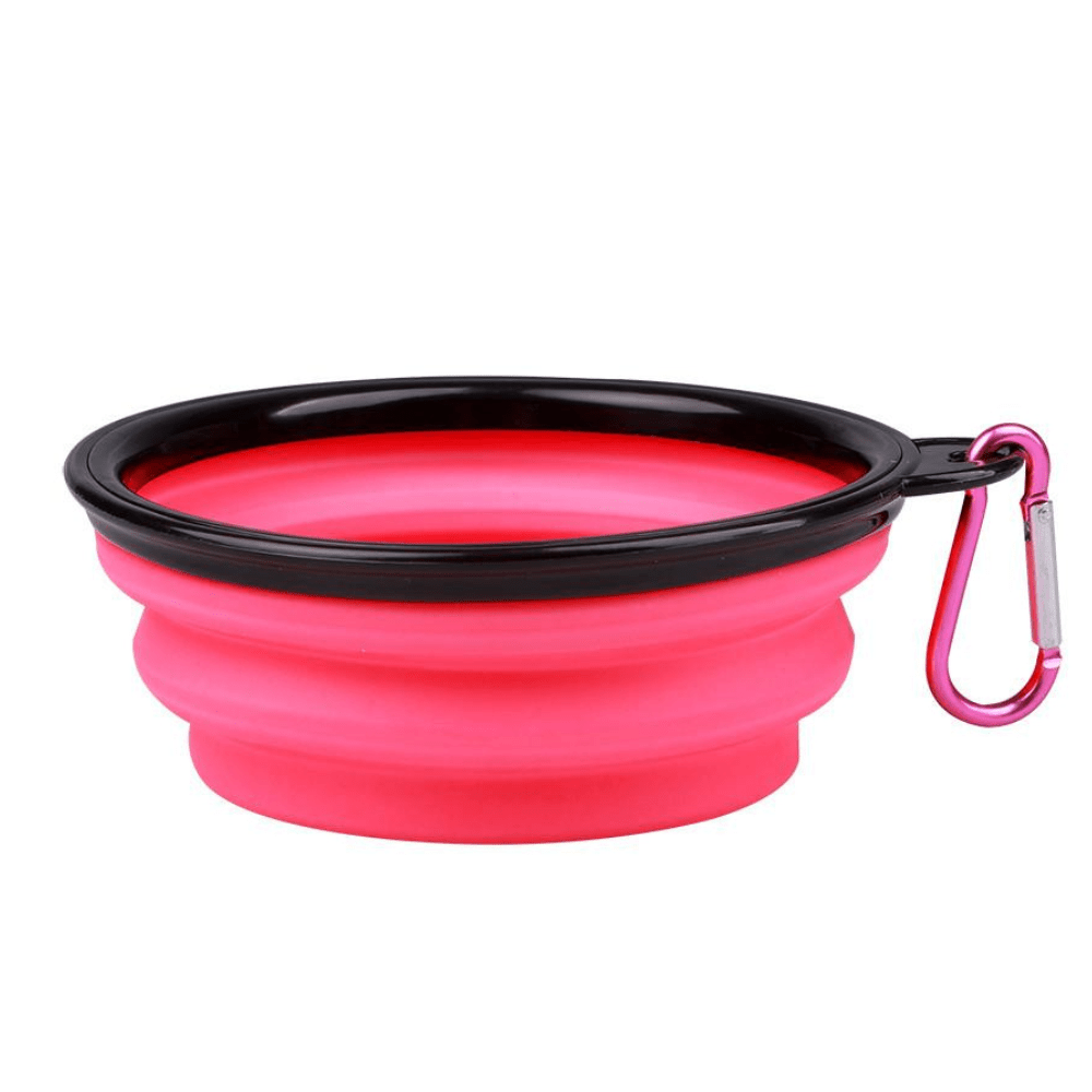 Pink / Small / One Bowl Silicone Collapsible Dog Bowl