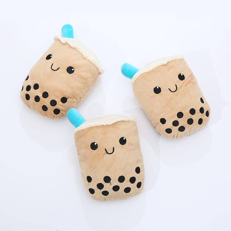 Plush Boba Milk Tea Dog Toy