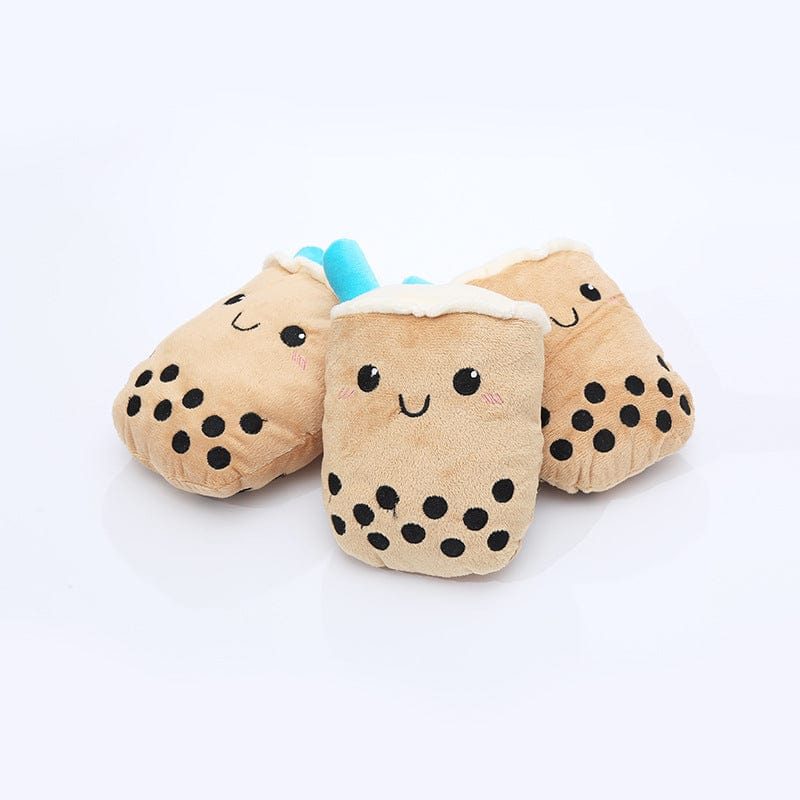 Plush Boba Milk Tea Dog Toy